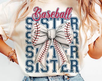 Baseball Sister Png, Baseball Coquette Bow Png, Baseball Sister Png, Game Day Sublimation, Coquette Bow Sports Png, Retro Baseball Sis Png