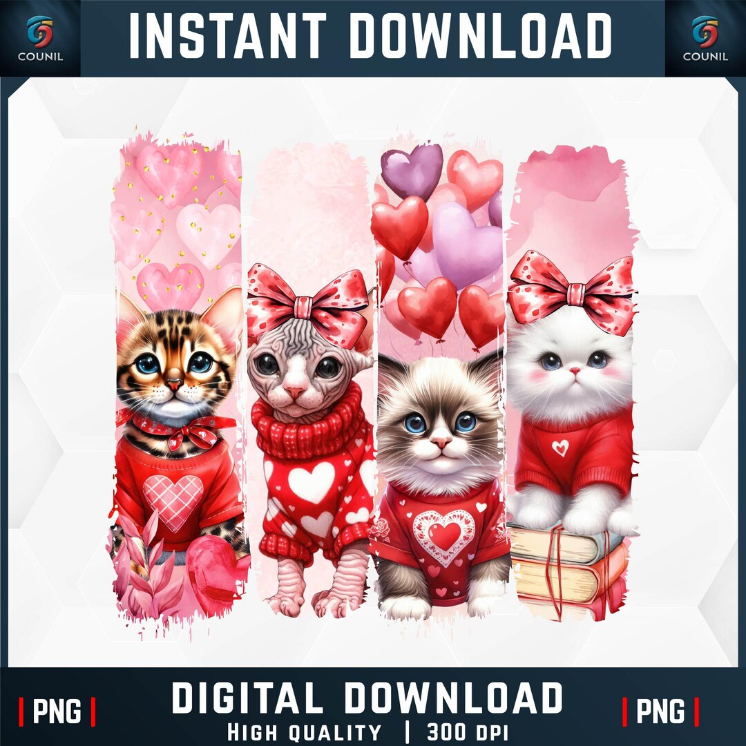 Valentine Cat Png Valentine PNG Heart Love Cat Valentine Png Trendy ...
