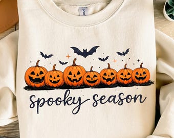 Griezelig seizoen png, herfst png, herfstpompoen sublimatieshirt png, pompoen png, herfst png, herfstshirt, halloweenshirt png