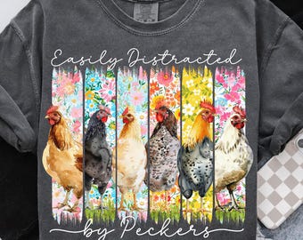 Funny Chicken Png, Chicken Lover Png, Farm Life PNG, Floral Spring Png, Chicken Mama Png, Chicken Mom Png, Brushstroke Chicken, Sarcastic