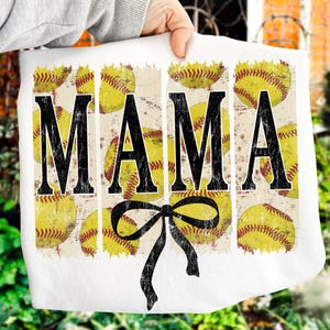 Softball Mama Png, Coquette Bow PNG, Softball Bow png, Softball Mom Png, Retro Softball Png, Game Day Sublimation, Sports png