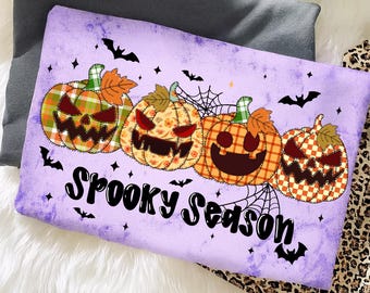 Griezelig seizoen png, herfst png, herfstpompoen patchworksublimatie, pompoen png, herfst png, herfstshirt, Halloweenshirt png
