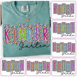 Preppy Back to School Floral Bundle PNG, Coquette Teacher First Day of School Design, Girly Back to School Teacher, Pre-k 1st/2nd/3rd Grade