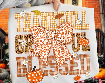 Tacksam, tacksam, välsignad kokett, ditsy blommig spets PNG, höst PNG, höstsäsong, Thanksgiving PNG, höstdesign, mysig säsong, rosettleopard