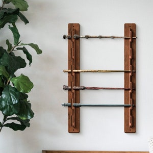 Wizard wand wall display, Multiple wand holder, Personalized wizard wand wall holder, Magic wand stand, Wand wood rack, Witch wand stand
