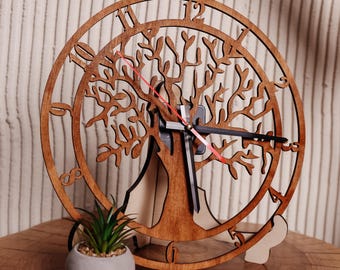 Relógio de parede Árvore da Vida, Relógio de parede Árvore, Relógio de parede Natureza, Relógio Árvore cortado a laser, Relógio Viking Árvore da Vida, Relógio de parede moderno e exclusivo