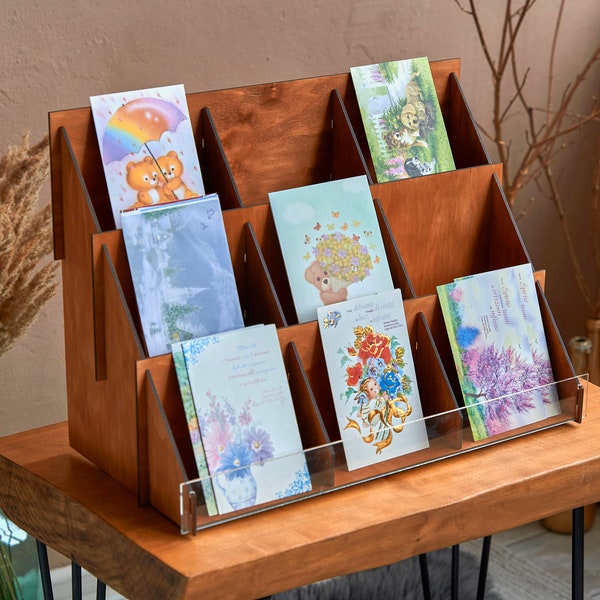 Greeting card rack, Retail display stand, Display stand shelf, Sticker market show display, Postcard rack display, Art print display