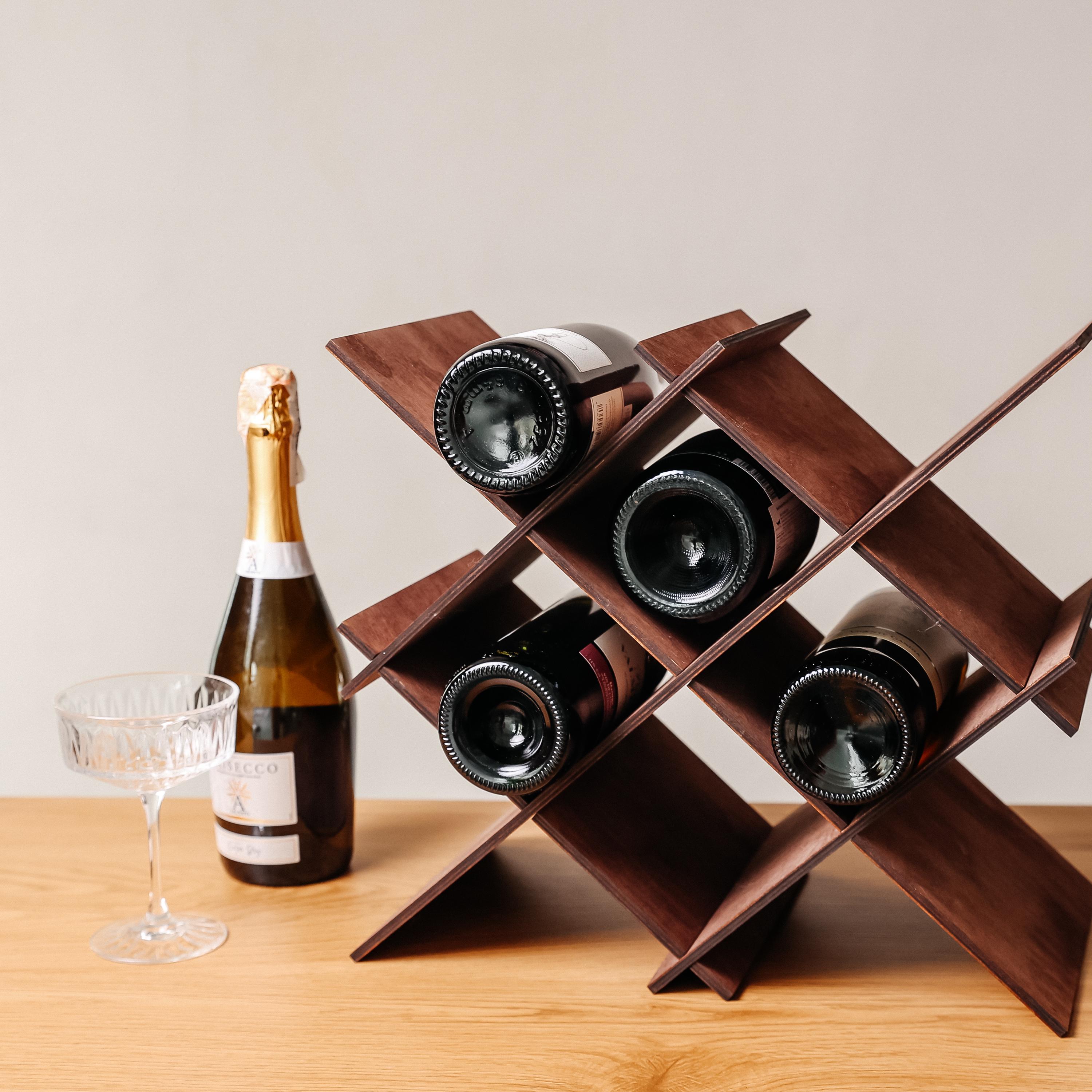 Wood Wine Rack, Wine Cube Storage, Wine Countertop Wood, Countertop ...