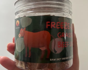 Freeze-Dried Grass-Fed Beef Liver Dog Treats 3oz | Single Ingredient | Small Batch | Made by Dog Parents | Pups On Trails