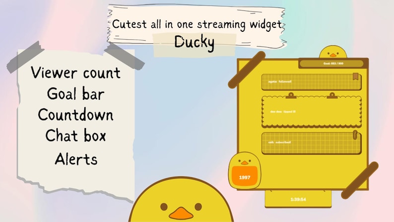 All-in-one Ducky Streamelements Overlay Widget | Twitch Stream Add-on ...