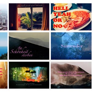10er Set Postkarten mit analogem Fotomotiv und Spruch | 10 Karten | Motivation Reise Inspiration Wanderlust Grußkarte Geschenk