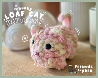 Keine Sew Chunky Loaf Katze häkeln Plushie Digitale Pdf Anleitung Muster