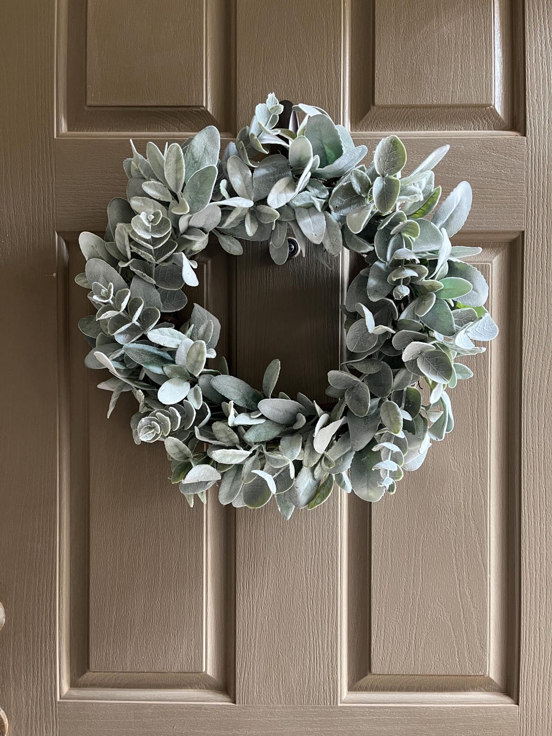 Lambs Ear & Eucalyptus Wreath Year Round Front Door, Cabin, Modern ...