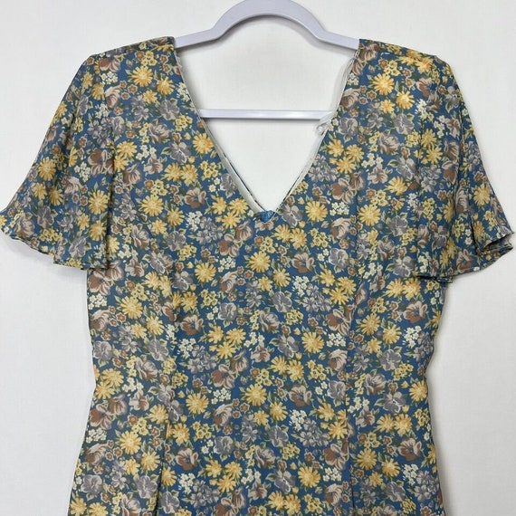 Vintage 90s Ditsy Floral Mini Sun Dress Grunge In… - image 2