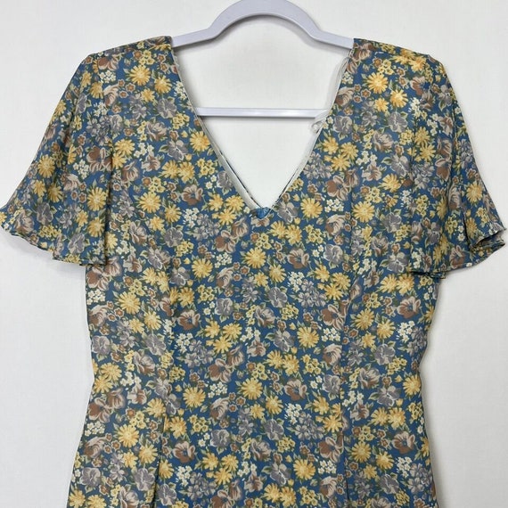 Vintage 90s Ditsy Floral Mini Sun Dress Grunge In… - image 7