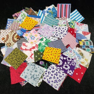 200 Vintage Antique Quilt Blocks Cotton Fabric 30s Era Squares Boston Common LOT