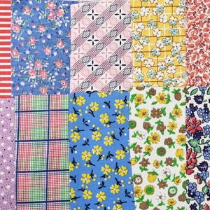 10 BEST FLAPPER ERA 20s Print Pretty Vintage Cotton Quilt Fabric Scraps Remnants