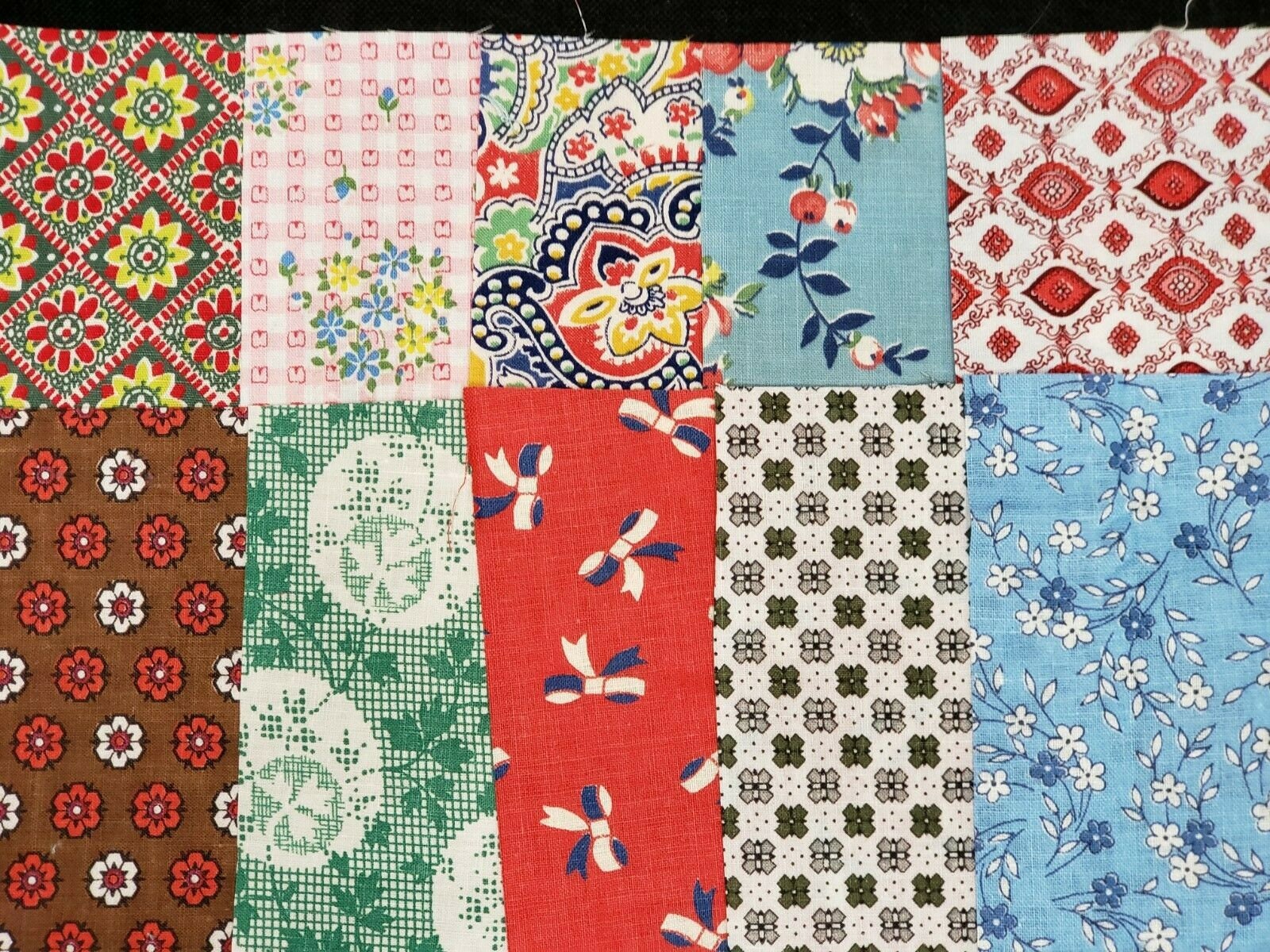 10 BEST 1920s Print Vintage Cotton Quilt Fabric Scraps Sweet Etsy