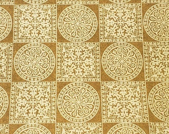 Vintage Christmas Wrapping Paper Gift Wrap 1960s Gold 2 Yards Counter Roll MCM