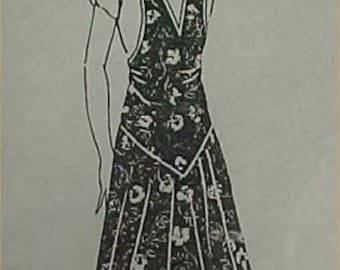 Vintage Bib Apron Full Size Pattern 1920s Flapper Style APR 8001