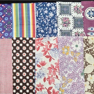 10 BEST Vintage Cotton Prints 1920s Quilt Fabric Scraps Roaring Twenties Remnants