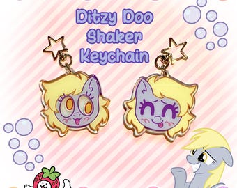 Ditzy Doo Shaker Keychain | MLP Muffins Derpy Hooves Silly Eye Shaker Charm