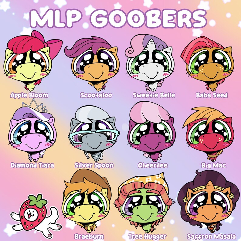 Goober Sticker MLP Goobers Sticker | My Little Pony Silly Unicorn Pegasus Meme ...