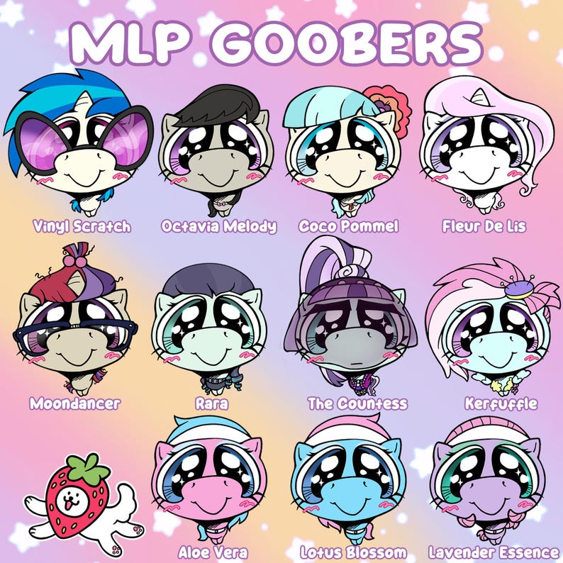 Goober Word Sticker MLP Goobers Sticker | My Little Pony Silly Unicorn Pegasus Meme ...