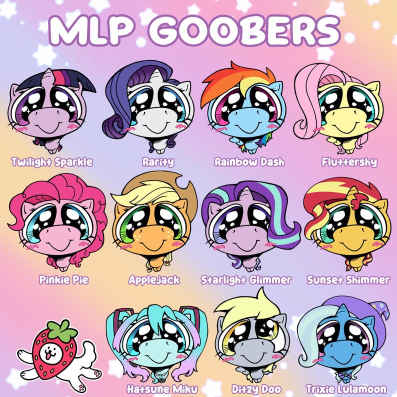 Goober Sticker MLP Goobers Sticker | My Little Pony Silly Unicorn Pegasus Meme ...