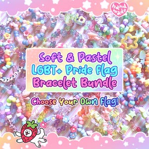 Mjukt & Pastellfärgat HBT+ Pride-armband Mysteriepaket | Kawaii Kandi-armband för Pride