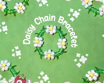 Daisy Chain Kandi Bracelet | Super Cute Nature Flower Kandi Bead Bracelet
