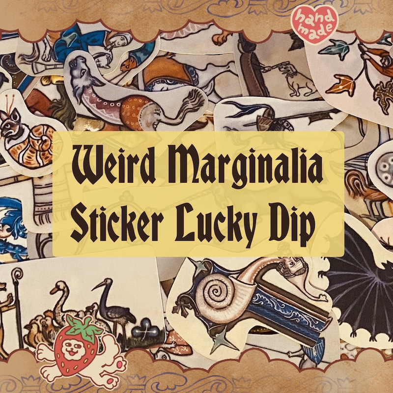 Marginalia Rude Medieval Stickers Marginalia - Etsy UK