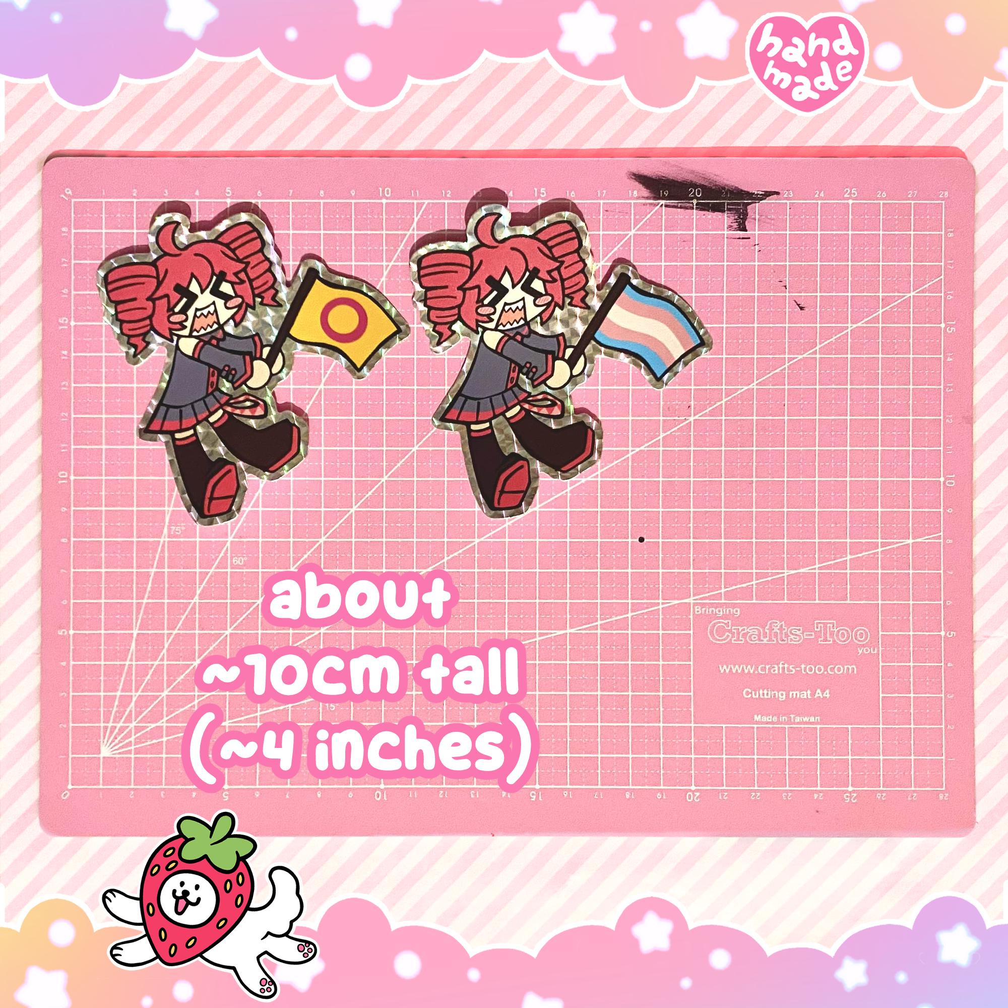 Teto Window Sticker Holographic Teto Pride Sticker | Holo Vocaloid Utaloid Trans Intersex ...