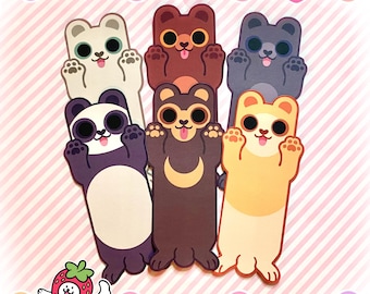 Paws Up! Bear Bookmarks | Kawaii Teddy Bear Animal Matt Bookmark