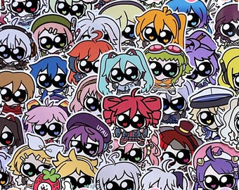 Vocaloid Goober Sticker | Utauloid Fanloid Hatsune Miku Kasane Teto Silly Meme Stickers