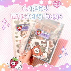 ¡Uy! Bolsas de pegatinas misteriosas / Pegatinas imperfectas con descuento, bolsa sorpresa, paquete aleatorio, hoja de pegatinas, papelería kawaii, sorteo de la suerte