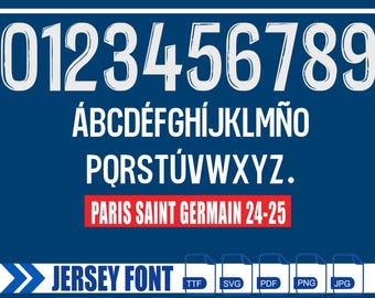 Manchester United 24-25 Font: Vector Typeface Kit (digital