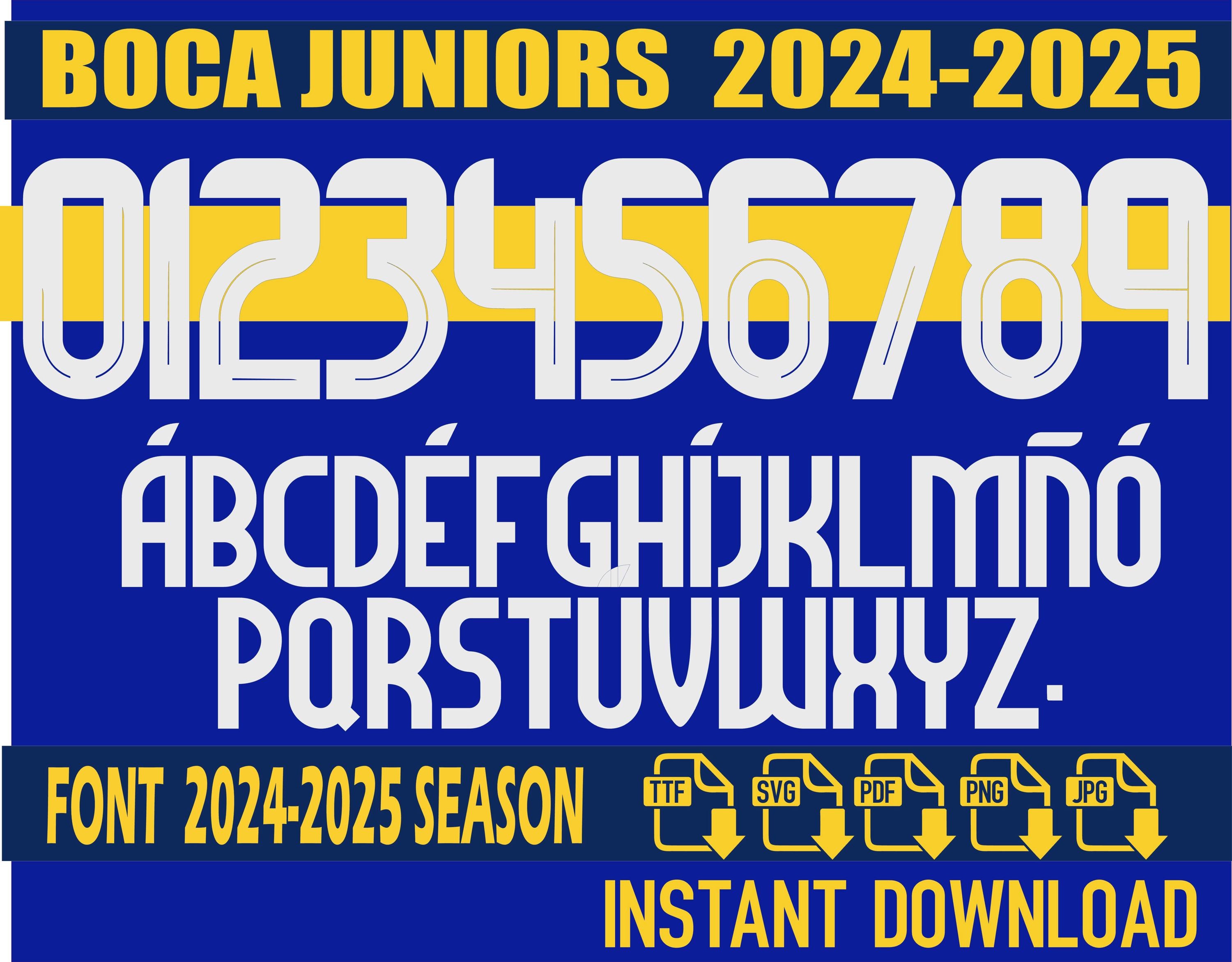 Fuente Boca Juniors 2024-2025: Vector (Descarga digital)