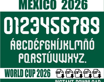 Mexico Jersey Font 2026 Vector Typeface (Digital Download)