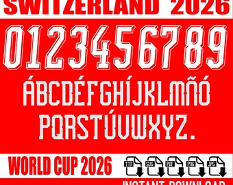 Switzerland World Cup 2026 Font – Vector Typeface (Digital Download)