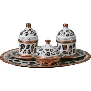 2 Pieces Turkish Coffee Set Turkish Copper Serving Set With Coffee Pot Arabic Coffee Set Turkish Coffee Cup Set Copper Gift Ideas for Home