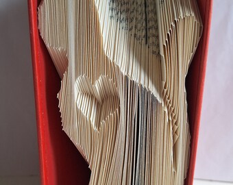 Cat With Heart Book Fold Pattern: MMF Method (PDF Digital Download)