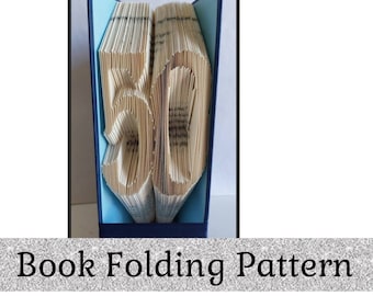 50th Anniversary Book Folding Pattern, Golden Wedding Gift (PDF Pattern)