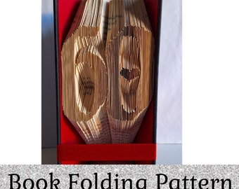 60th Birthday Book Folding Pattern: Heart Design (PDF Digital Download)