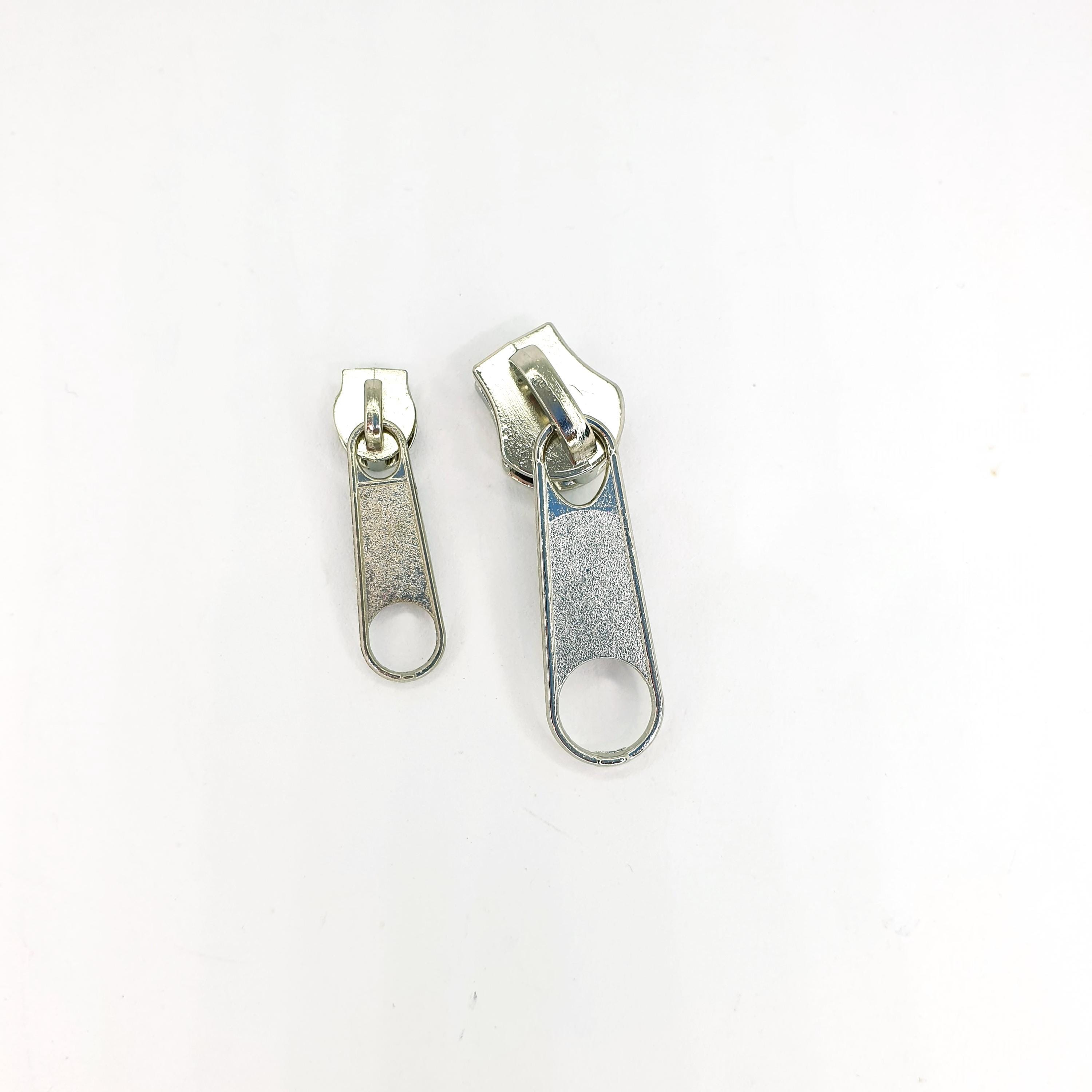 1 pcs High Quality #3 #5 Metal Nylon Silver Zipper Slider Head Puller DIY Handwork Sewing Bag Purse Backpack Luggage Wallet Project