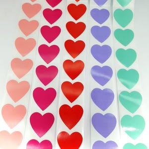 50 stks/partij 25 mm Rood Roze Paars Mintgroen Liefde Hart Stickers Seal Labels Verjaardag Product Labeling Party Geschenken Verpakking Ambachtelijke Producten