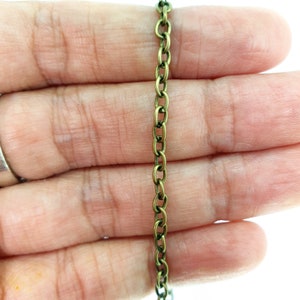1 m / Packung Antike Bronze Rhodium Gold Kette Kontinuierliche Kette 3 mm x 2 mm Oval Links Form Kreuz Ketten (Nicht Edelstahl)