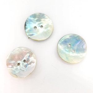 3 pcs/lot 20mm Natural White Mother of Pearl Shell Buttons with 2 Holes Shirt Buttons Sewing Scrapbooking
