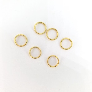 10 pcs/lot 8mm Gold No Fade 304 Stainless Steel Loops Open Jump Rings Metal Split Rings Connectors for DIY Jewellery Findings