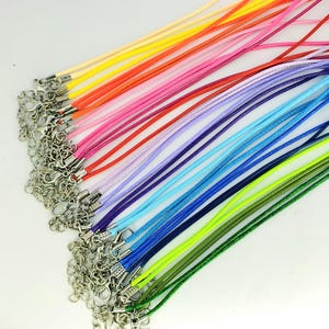 Cadena de cordón ajustable con cierre de langosta, accesorio de joyería DIY.